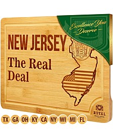 State Cutting Board For Kitchen New Jersey Cheese Board Charcuterie Platter and Serving Tray