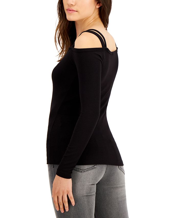 LNA Amber Ribbed Long-Sleeve Top - Macy's
