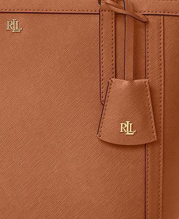 Lauren Ralph Lauren Clare Crosshatch Leather Tote Bag