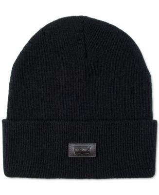 Levi’s All Season Comfy Leather Logo Patch Hero Beanie - Macy's