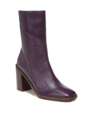 Franco Sarto Stevie Bootie In Plum Leather