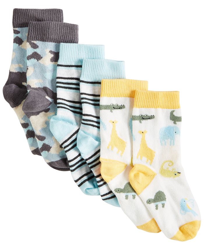 First Impressions Baby Boys 3 Pack Mix And Match Socks Created