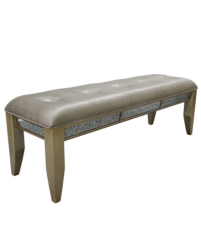 Best Master Furniture Ava Mirrored Bench Macy's