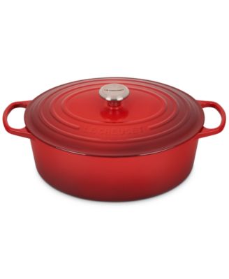 Signature Enameled Cast Iron 8-Qt, Oval Dutch Oven