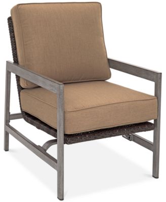 Charleston Aluminum Outdoor 5-Pc. Seating Set (48" Round Table & 4 Rocker Club Chairs), Created for Macy's