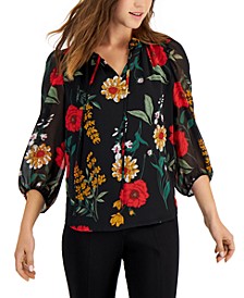 Ruffled Floral-Print Top, Created for Macy's