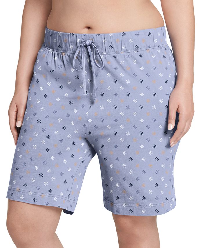 Jockey Plus Size Everyday Essentials Cotton Bermuda Sleep Shorts Macy's