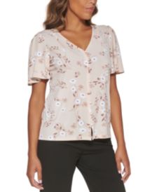 Petite Floral-Print Top