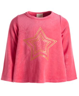 First Impressions - Baby Girls Star Velour Top