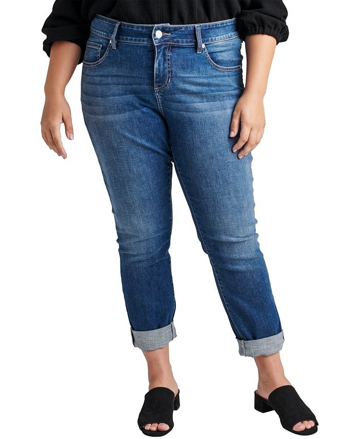 JAG Plus Size Carter Mid Rise Girlfriend Jeans - Macy's