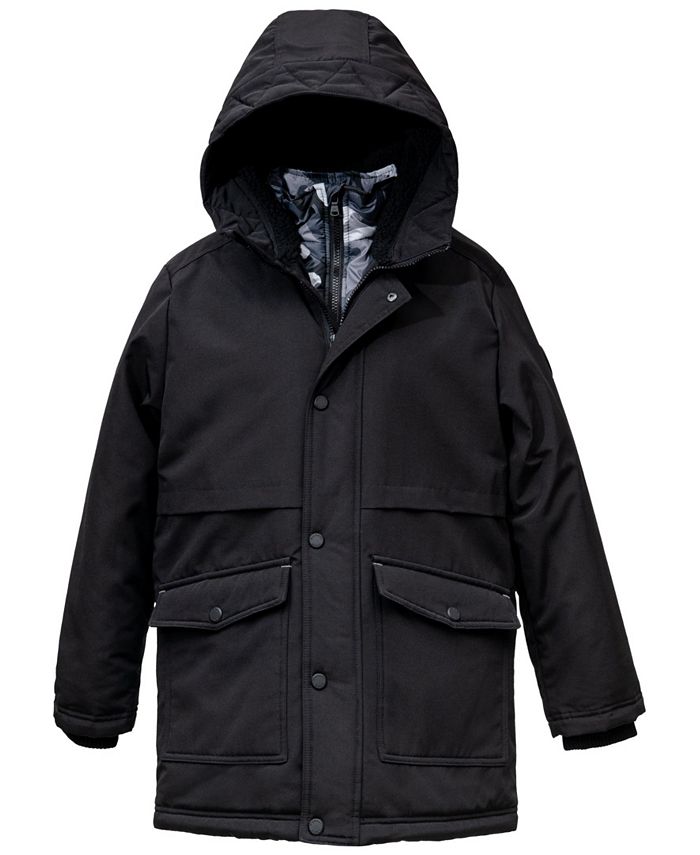 Michael Kors Big Boys Heavy Weight Snorkel Jacket with Camo Bib Macy's