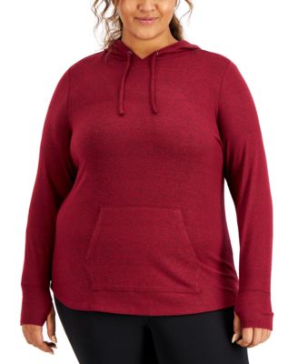 plus size knit hoodie