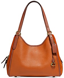 Lori Mixed Leather and Suede Shoulder Bag