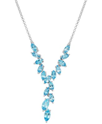 blue topaz statement necklace