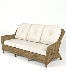 Sorrento Woven Outdoor Sofa with Sunbrella® Spectrum Eggshell Cushions
