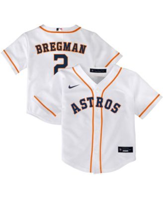 Youth Houston Astros Alex Bregman #2 White 2020 Home Cooperstown Collection Jersey