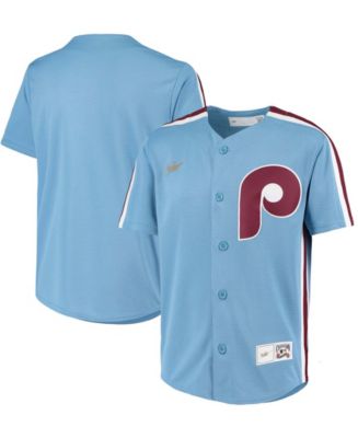 Youth Nike Light Blue Philadelphia Phillies Road Cooperstown Collection  Team Jersey