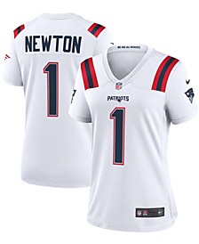 Women's Cam Newton White New England Patriots Game Jersey