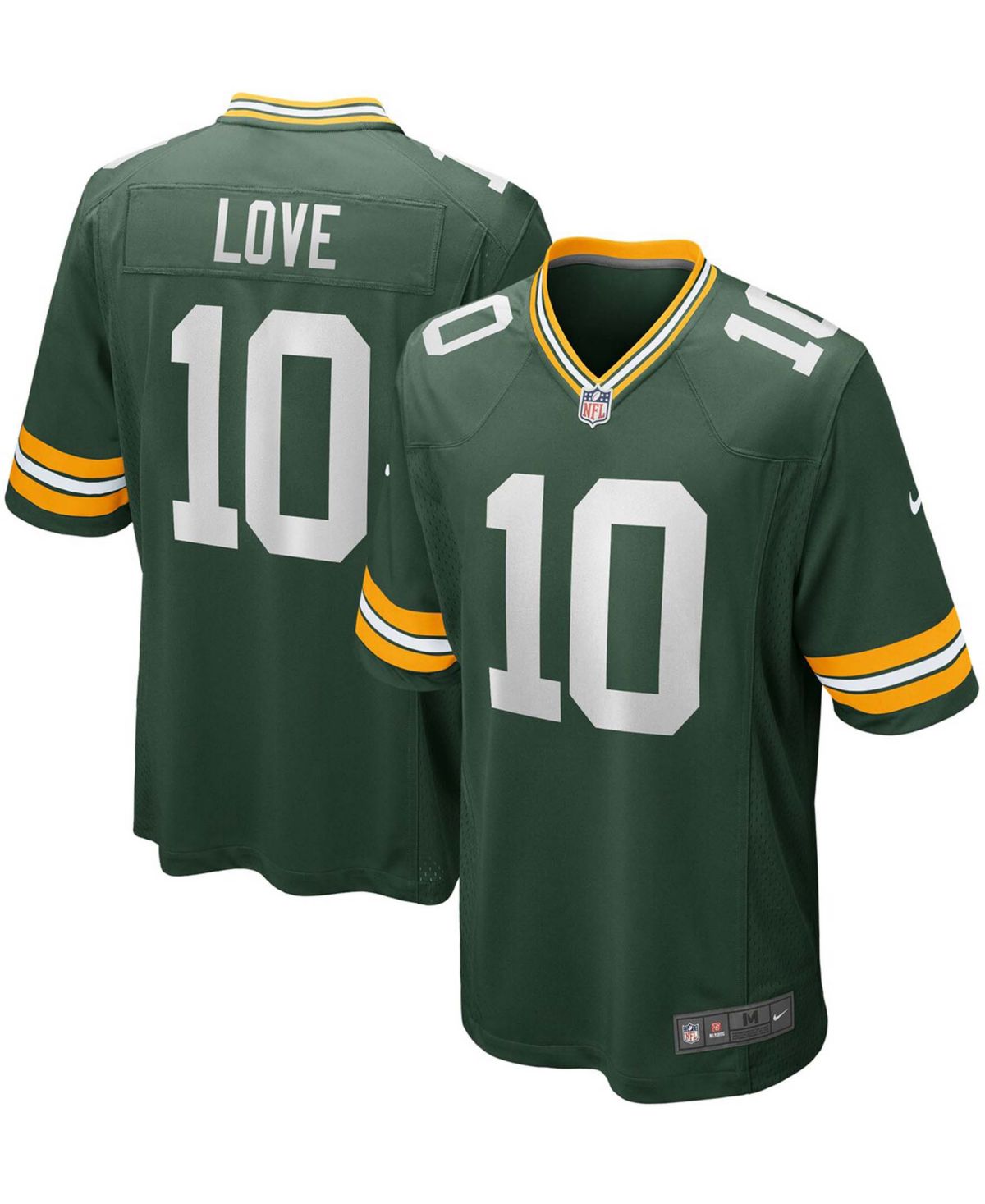 Мужская игровая майка Jordan Love Green Green Bay Packers