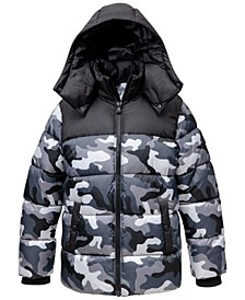Toddler Boys Heavy Weight Color Blocked Puffer Jacket