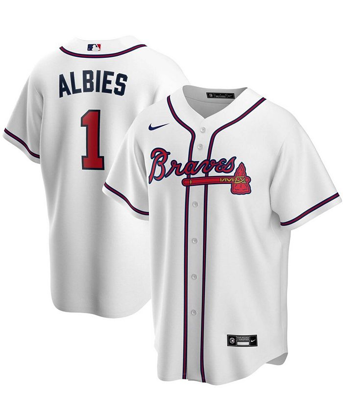 Nike Men's Ozzie Albies White Atlanta Braves Home Replica Player Name Jersey  - Macy's