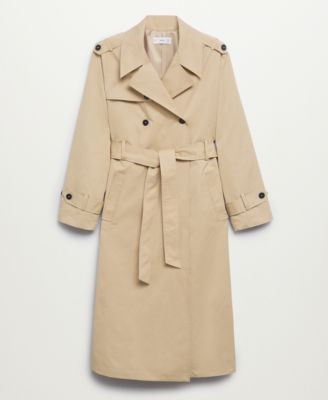 women mango classic cotton trench coat