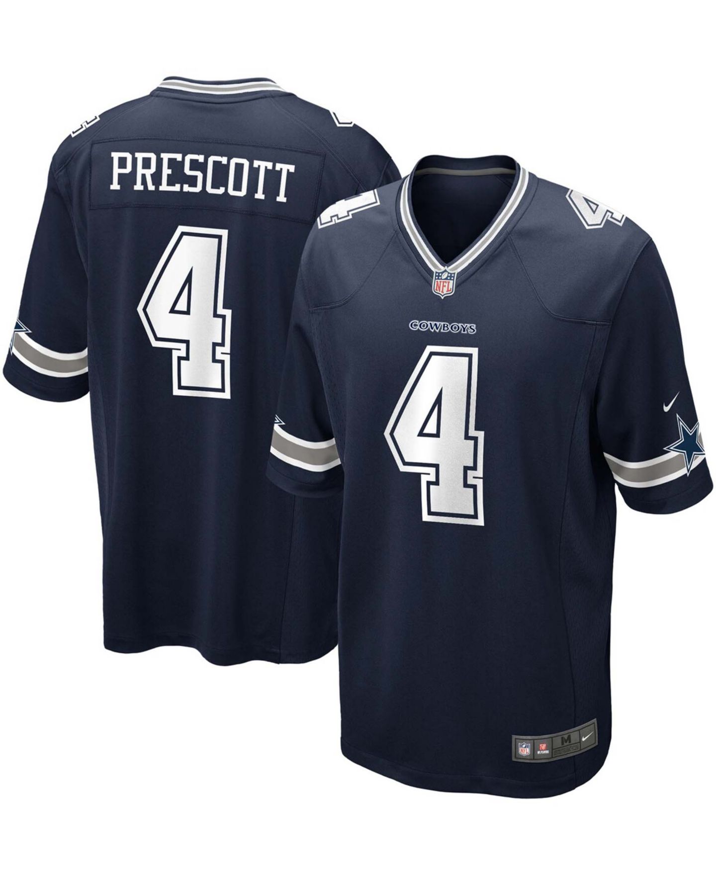 Детское джерси Nike Dak Prescott Dallas Cowboys Throwback Game, цвет: Тёмно-синий — фото 1