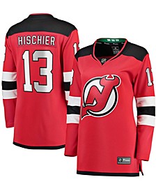 Women's Nico Hischier Red New Jersey Devils Home Premier Breakaway Player Jersey
