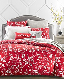 Leaves Silhouette Reversible Comforter Sets, Created for Macy's 