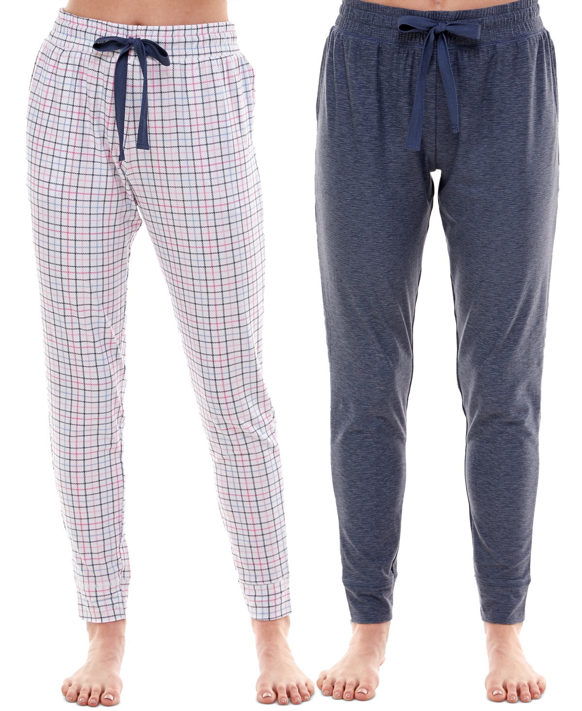 Women's Ultra-Soft Jogger Pajama Bottoms, Set of 2 - Vintage Indigo / Bella Vista Plaid