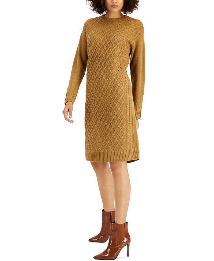 Inc International Concepts Cable Knit Sweater Dress Created For Macys And Reviews Dresses