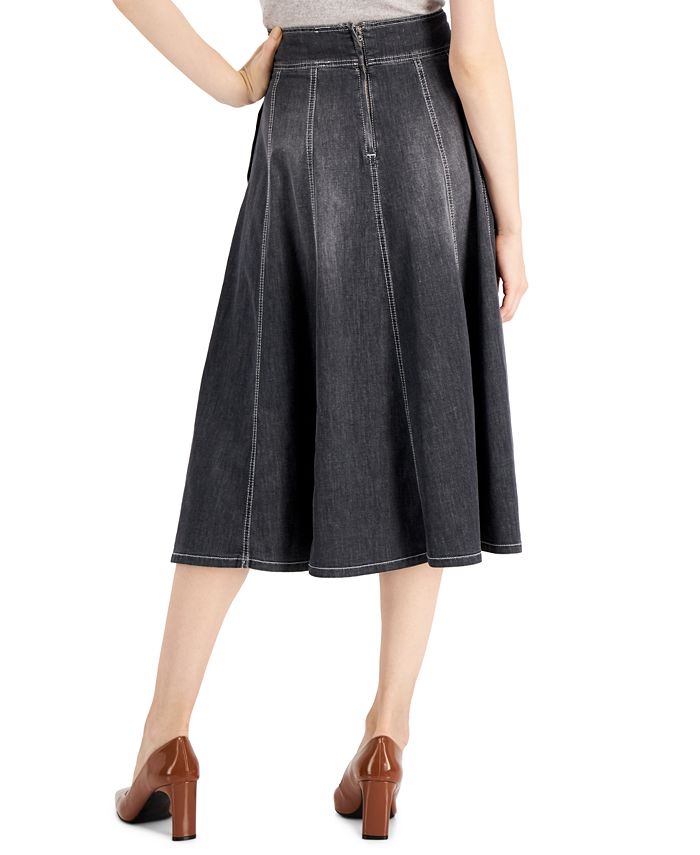 Marella Costone Flared Denim Skirt - Macy's