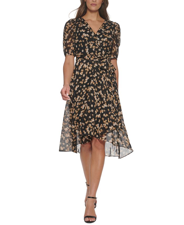 Tommy Hilfiger Floral Print Chiffon Midi Dress And Reviews Dresses Women Macys 