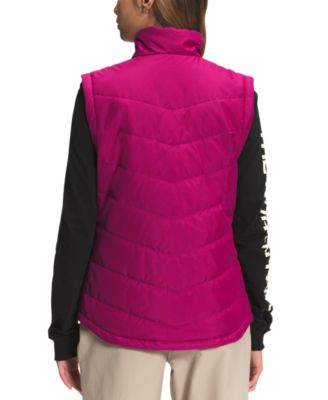 north face vest womens pink