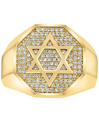 EFFY Collection - Men's Diamond Star of David Ring (1/3 ct. t.w.) in 14k Gold