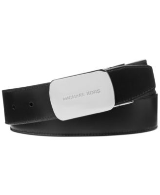 Michael Kors - Men's Logo Plaque Leather Belt