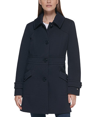 Tommy Hilfiger Women's Single-Breasted Peacoat, Created for Macy's ...