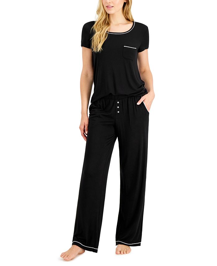Alfani Women's UltraSoft Pajama Set, Created for Macy's & Reviews