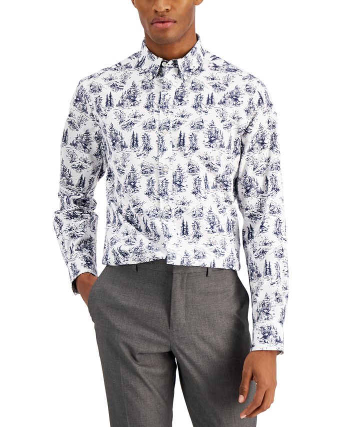 Club Room Men s Slim Fit Cotton Shorter Length Dress Shirt