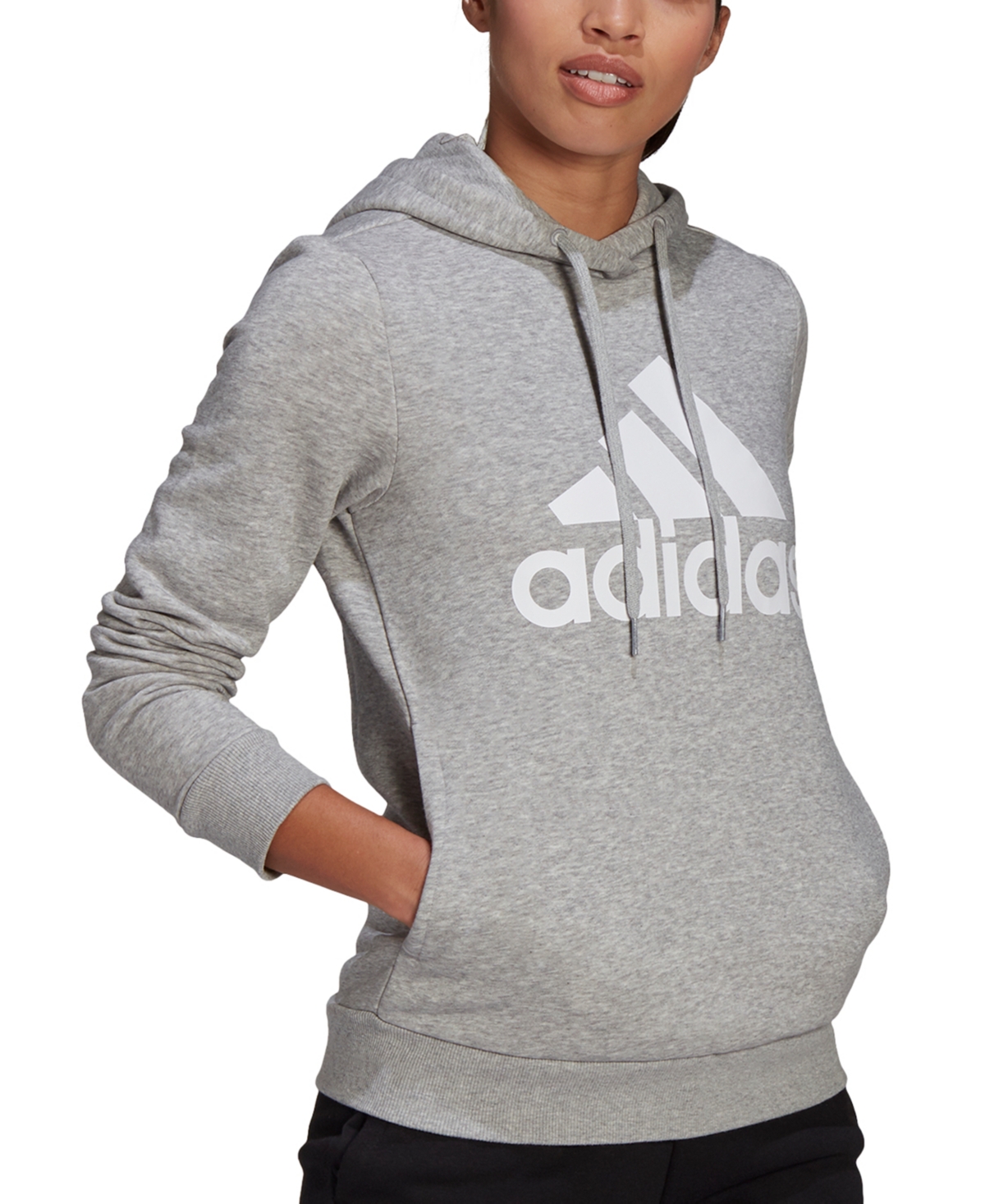 adidas Women's Logo Fleece Sweatshirt Hoodie