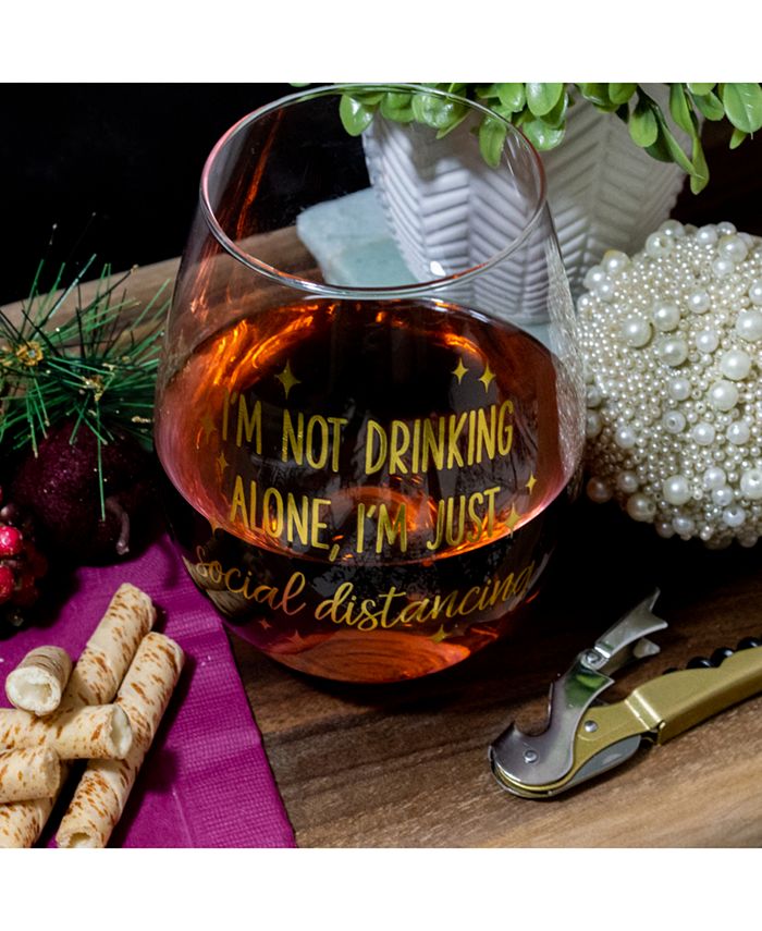 TMD Holdings Hostess Set with Oversized Stemless Wine Glass & Opener