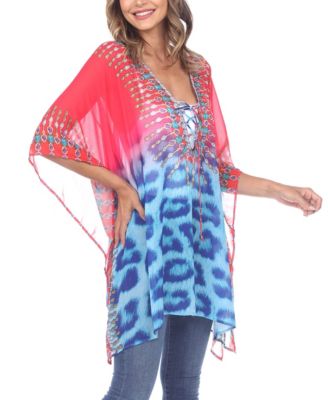Women's Multi Print Caftan Top