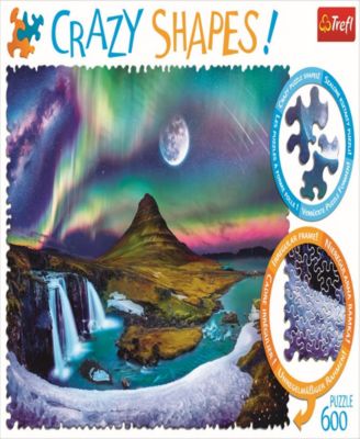 Trefl Crazy Shape Jigsaw Puzzle Aurora Over Iceland, 600 Pieces