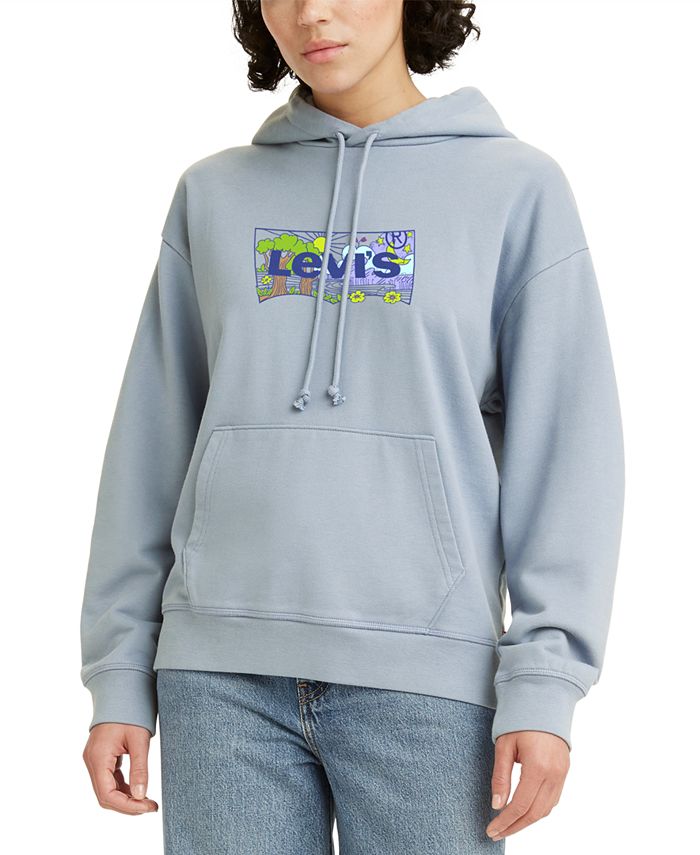 Levi's Women's Logo Print Hoodie Sweatshirt - Macy's