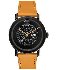 Bold Evolution Men's Swiss Cognac Leather Strap Watch 40mm