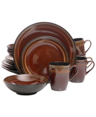 Gibson Tequesta Round Red Set, Service for Macy's