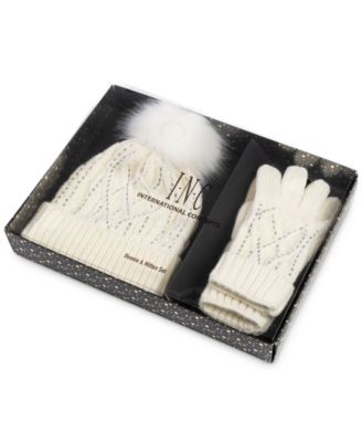 Embellished Beanie & Gloves Boxed Set