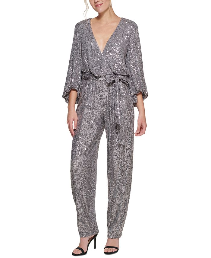 Eliza j surplice jumpsuit clearance