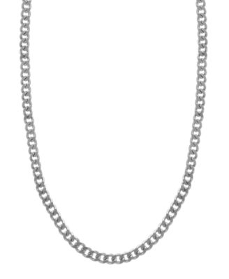 Curb Chain Necklace, Gold Plate and Silver Plate 18"
