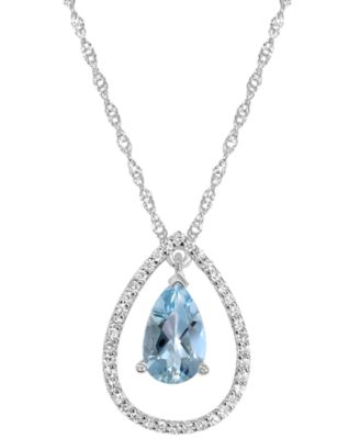 macys aquamarine necklace